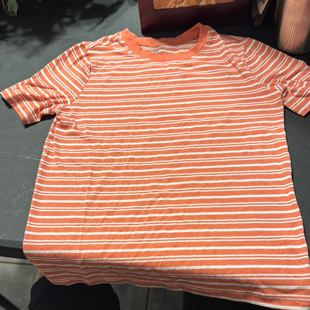 Jumping Beans Orange and White Striped Tee